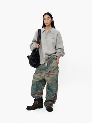 [MASONPRINCE] Double-sided Cashmere Wool Polo Sweater