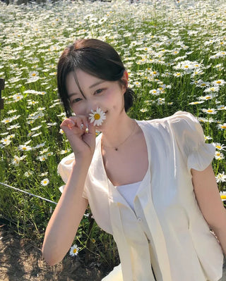 Day Ribbon Puff Blouse