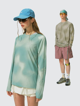 [Monterest] Tie-Dye Print Long Sleeve UPF50+ Tee