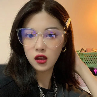 7942 Round, oversized, thick-framed eyeglasses (2 colors)