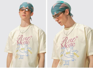 [Monterest] Washed Peace Dove Print T-Shirt