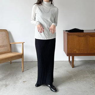 See-through turtleneck t-shirt