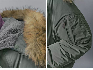 [Monterest] N2B Hooded Down Jacket with Fur Trim