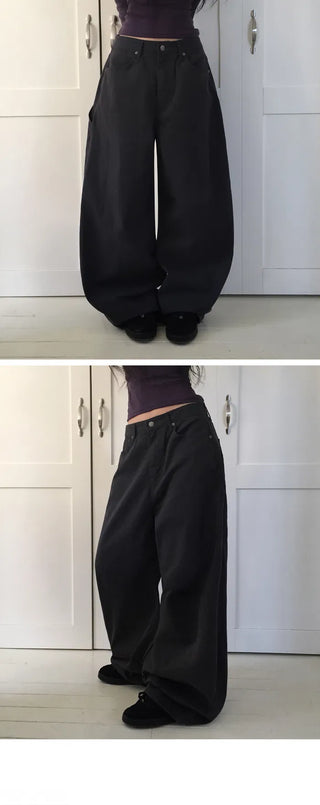 4-button secret pocket wide pants - 4 colors
