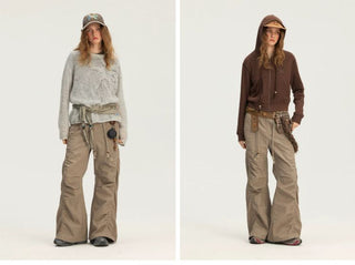 [Monterest] Washed Pleated Wide Leg Pants