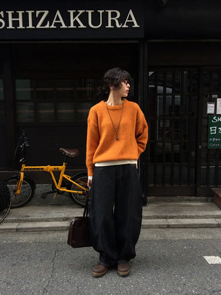 Wool round knit