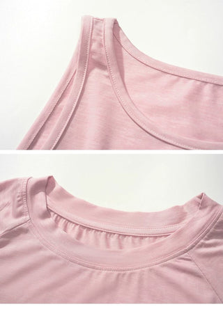 [Monterest] Slim Fit Tank & Tie-Front Tee Set