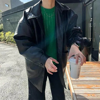Classic faux leather jacket