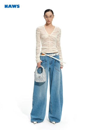 [NOTAWEAR] Wool V-Neck Slim Fit Knit Top