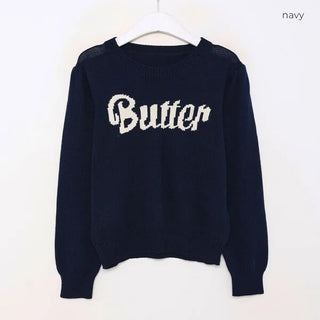 Unisex Butter Lettering Knit