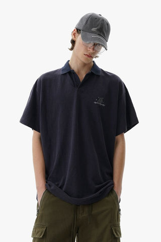 [MASONPRINCE] Embroidered Polo Shirt