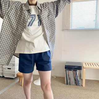 Banding cotton shorts
