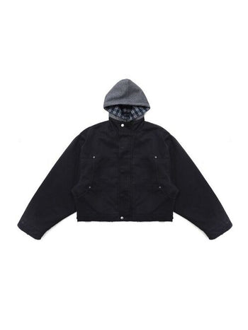 [MASONPRINCE] Boxy-Fit Hooded Padded Work Jacket
