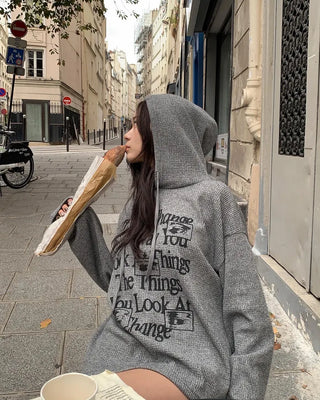 Lettering Hooded Oversized T-Shirt (4 colors)