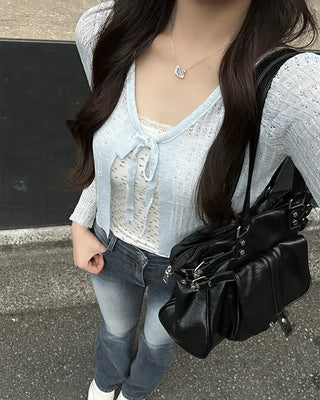 Ribbon Strap Summer Cardigan