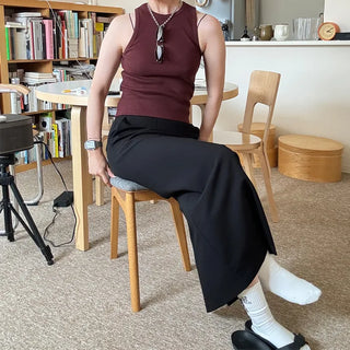 Simple ribbed tank top