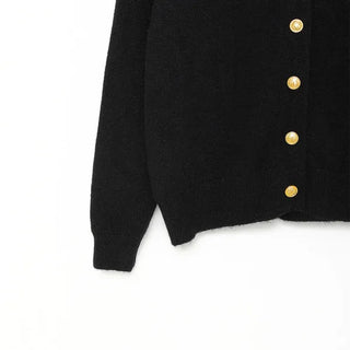 Gold button stitch cardigan