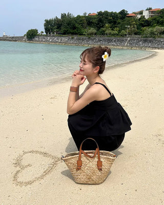 Rattan tote bag