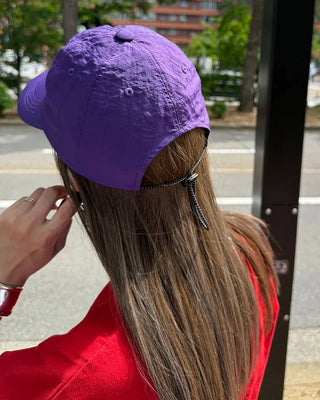 Drawstring Lettering Nylon Cap
