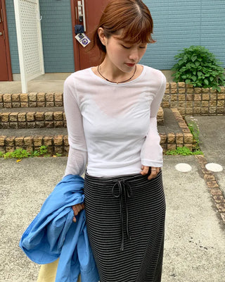 Round neck Tencel T-shirt