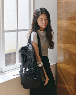 [2nd Re-release] (ORIGINAL) Light Nylon Backpack (black)
