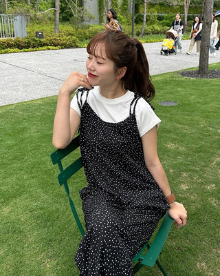 Polka Dot Strap Overalls