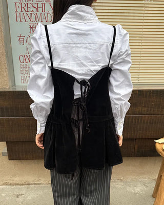 Ribbon Sleeveless Bustier