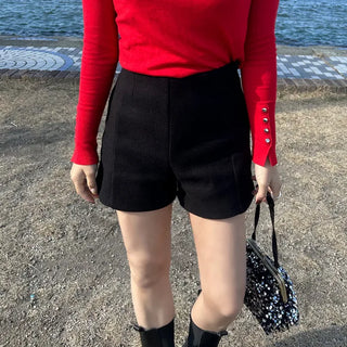 Wool brushed shorts