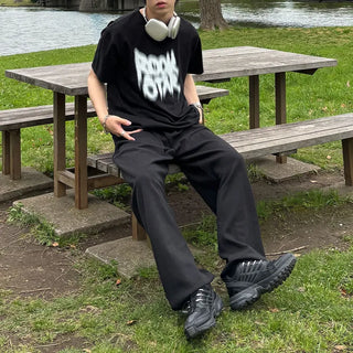 Back-slit balloon pants