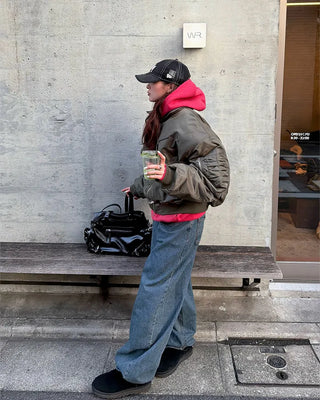 Loose-fit colored hoodie