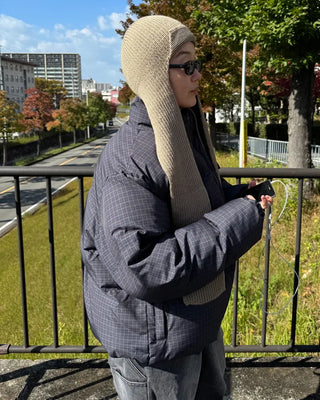 Checked padded jumper