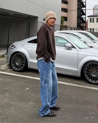 Double knee carpenter denim pants