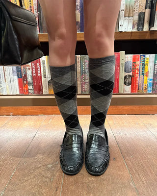 Argyle knee socks