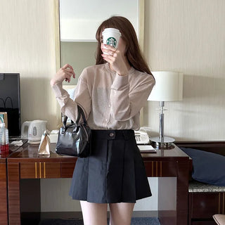 Pintuck mini skirt