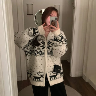 Rudolph Nordic Zip-Up Cardigan