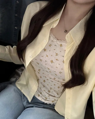 Lace pocket denim pants