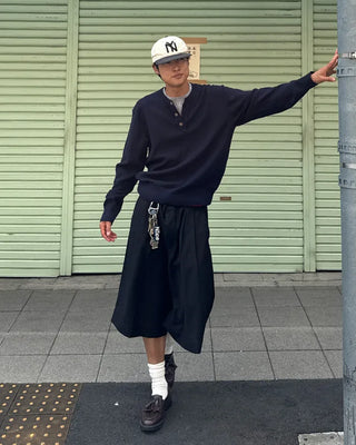 Button-up Layered Knit
