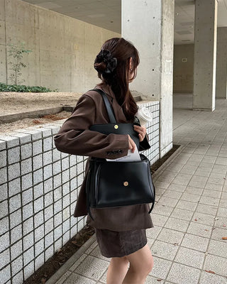 Flap belt shoulder bag