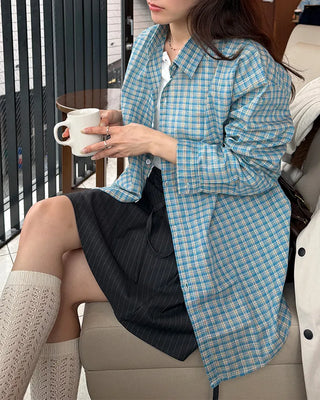 Striped midi skirt