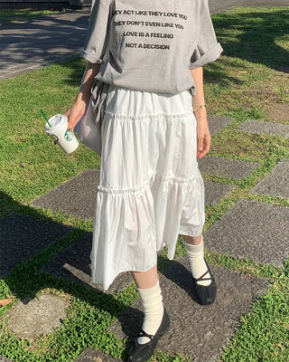 Tiered long skirt