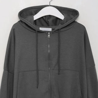 Cropped Hooded Zip-Up