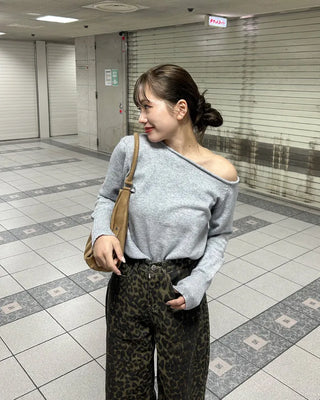 Asymmetrical Off-Shoulder Knit