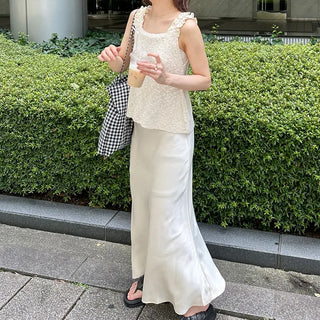 Frilled Sleeveless Knit