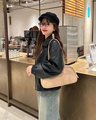 Casual leather jacket