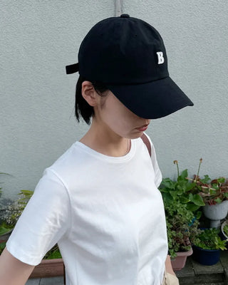 B cotton ball cap