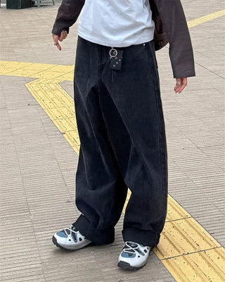 (Unisex) Star Embroidered Balloon Denim Pants