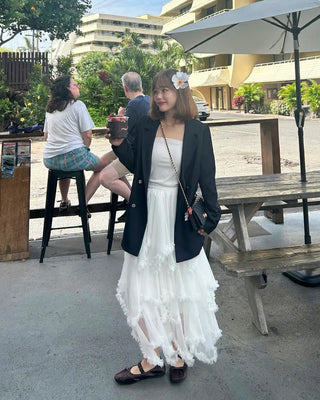 Cancan lace long skirt