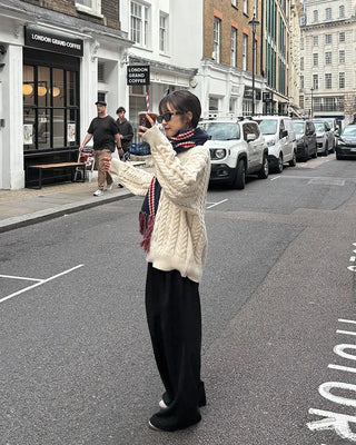 Cable knit sweater