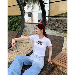 Gradient denim pants
