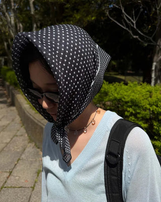 Mini polka dot scarf